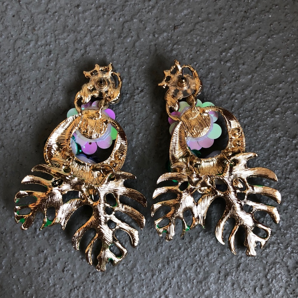 ⚡️LAST ONE⚡️Zara Tropical Leaf drop earrings - Picture 7 of 8